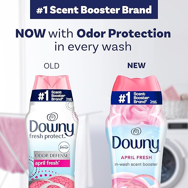 DOWNY APRIL FRESH IN-WASH LAUNDRY SCENT BOOSTER BEADS, 13.4 OZ, LAUNDRY SCENT BEADS, LONG-LASTING FRESHNESS