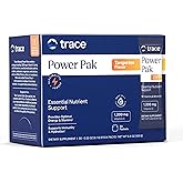 Trace Minerals Power Pak Multivitamin and Multimineral Packets - Electrolyte Support - 1200 mg Vitamin C plus 70+ Trace Minerals - Tangerine Flavor - 30 Packets