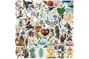 MINRAIN 50pcs The Legend of Zelda: Tears of The Kingdom Stickers for Water Bottle, Waterproof Vinyl Decal for Adult Teen Kids Laptop Skateboard Phone Travel Case Bike Guitar