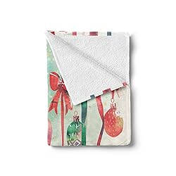 Ambesonne Christmas Throw Blanket, Vintage Xmas