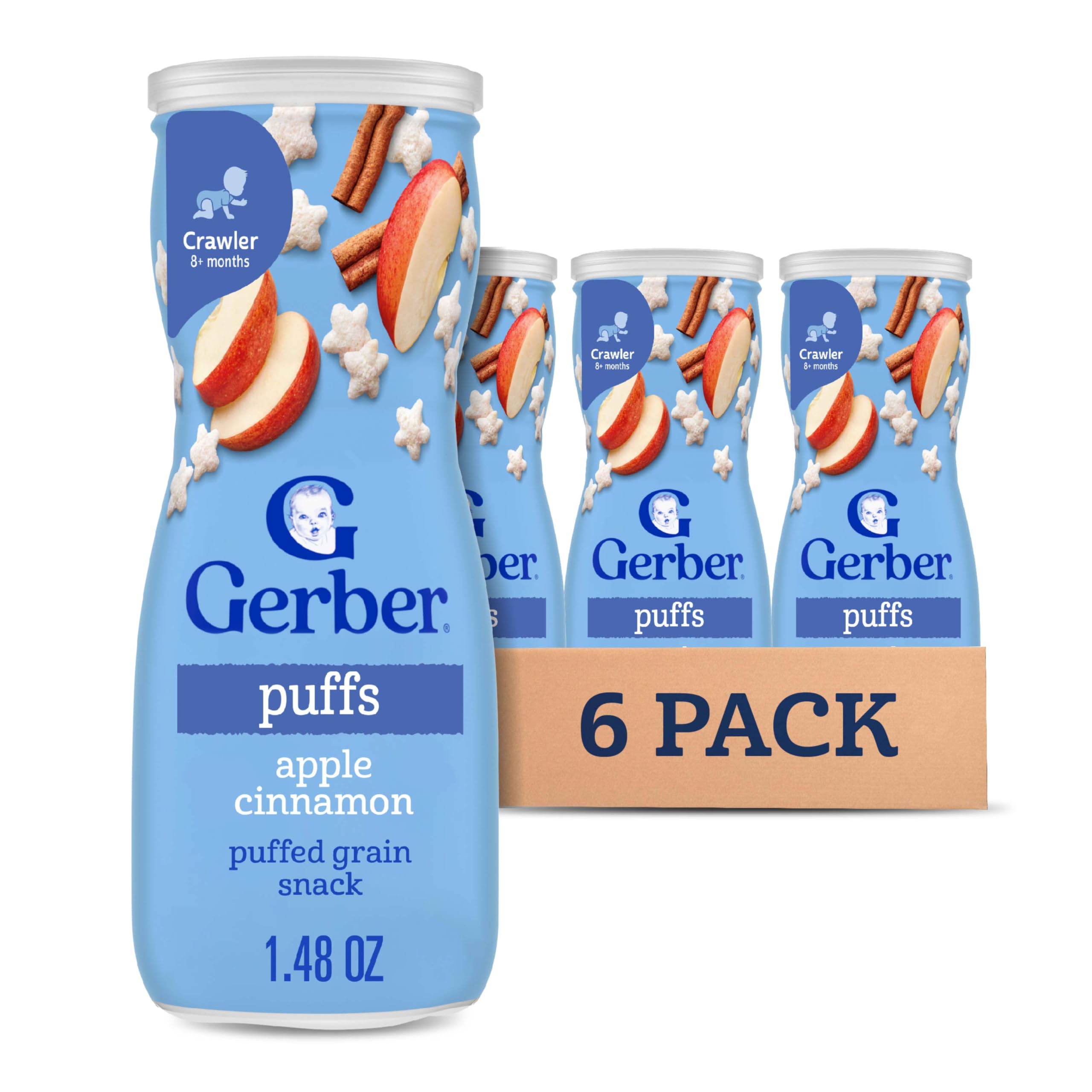 Gerber Graduates Puffs Apple Cinnamon 40 g (Pack of 6)