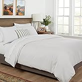 Mayfair Linen Queen/Full Duvet Cover, 600 Thread Count Sateen 3Pc Egyptian Cotton Duvet Cover Set, 100% Pure Cotton Comforter Cover, 2 Pillow Shams, Zipper Closure, 7 Corner Ties - (Silver)
