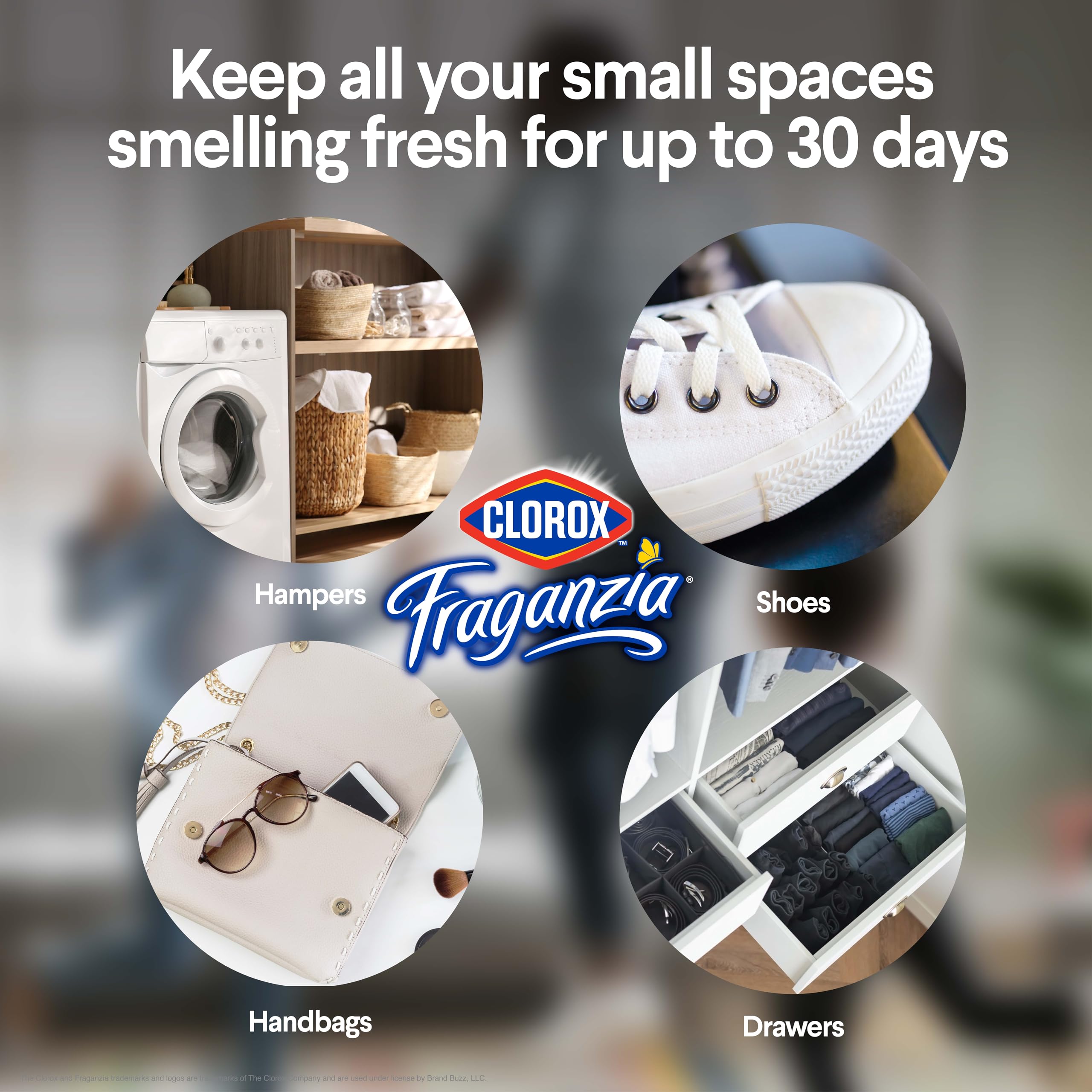 Clorox Clorox Fraganzia Deodorizing Balls in Fresh Ocean Breeze, 6pk - No-Plug, Battery-Free Air Freshener for Shoes, Gym Bags, Lockers, Hampers, and Drawers, 6 Air Freshener Units