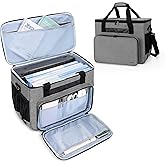 Teamoy Portable Printer Carrying Case, Mobile Printer Storage Bag Compatible with HP Tango/Tango X, HP OfficeJet 250/200, Grey