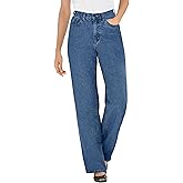 Woman Within Plus Size Perfect Relaxed All-Cotton Denim Five-Pocket Jeans