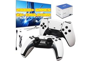 Youngwants Plug & Play Retro Game Console with 20000+ Games,Video Game Console 18+ Emulators Classic Games,4K HDMI Output for TV,Dual Controllers for Kids Boys & Girls 64G