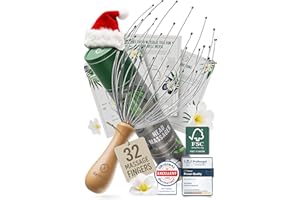 HELDSON® Premium Wire Head Massager Scalp Massage Tool - 32 Fingers Octopus Scratcher - Stress Relax Tickler - Hair Massagers Whisk - Headspa Equipment - Headscratcher Tickle Tools - Gift Men, Women