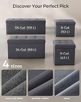 SONGMICS MAZIE Collection Storage Ottoman Bench 110 cm Slate Grey LSF070G20 view 5