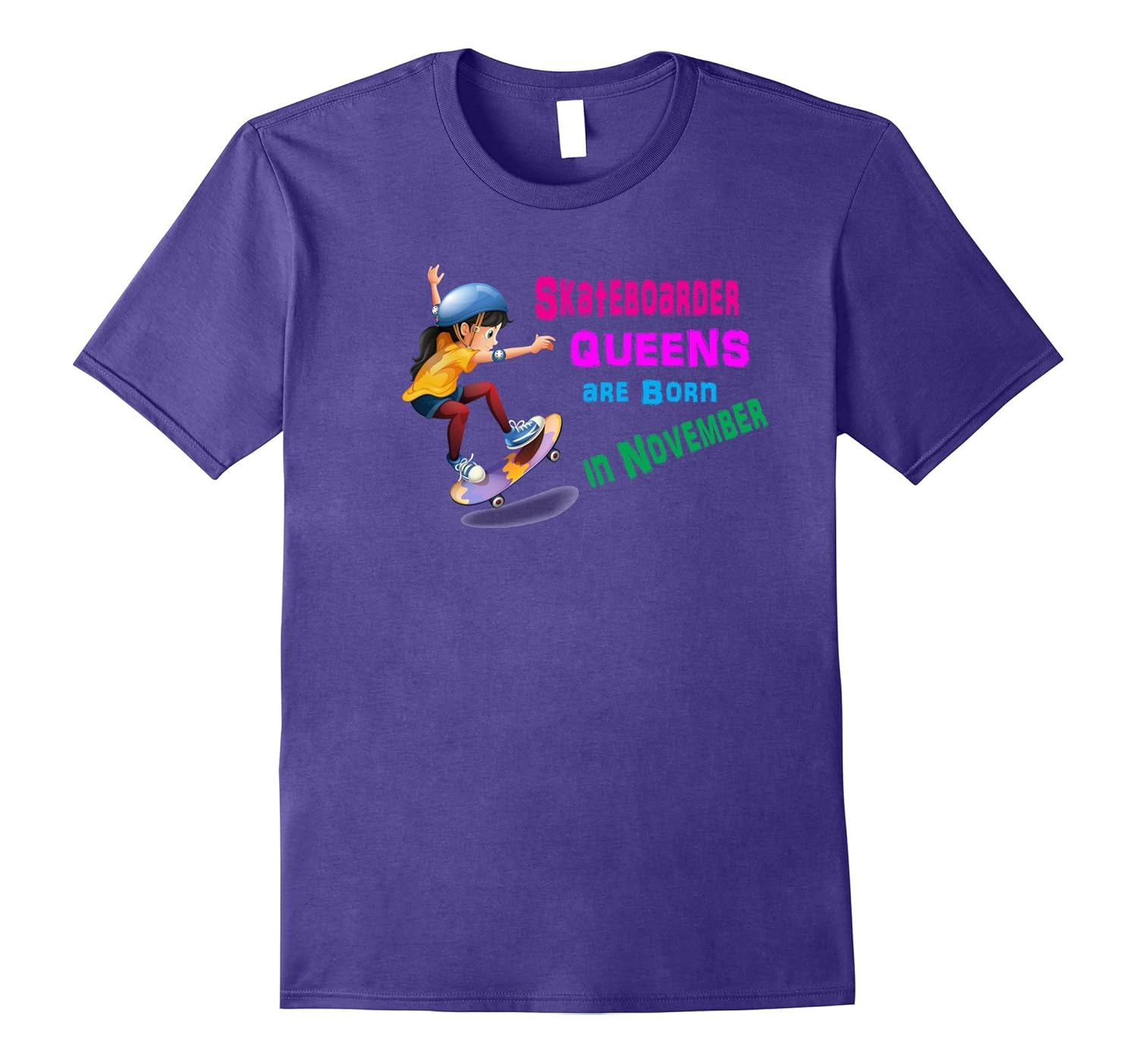 Skateboarding Queen T-Shirt-Rose