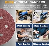 STE BRUAM 100Pcs 150mm Sanding Discs 6 Hole Hook Loop 40-1000 Grits Set view 7