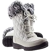 ArcticShield Faux Fur Womens Winter Snow Boots for Women - Dual Style Fur Collor Waterproof Snow Boots for Women with Memory Foam Insoles - Snow Boots with Heat Retain Technology