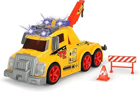 toy tow truck and car