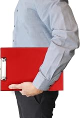 Rapesco VFDCB0R3 Foldover Clipboard with Pocket A4+ Red view 4