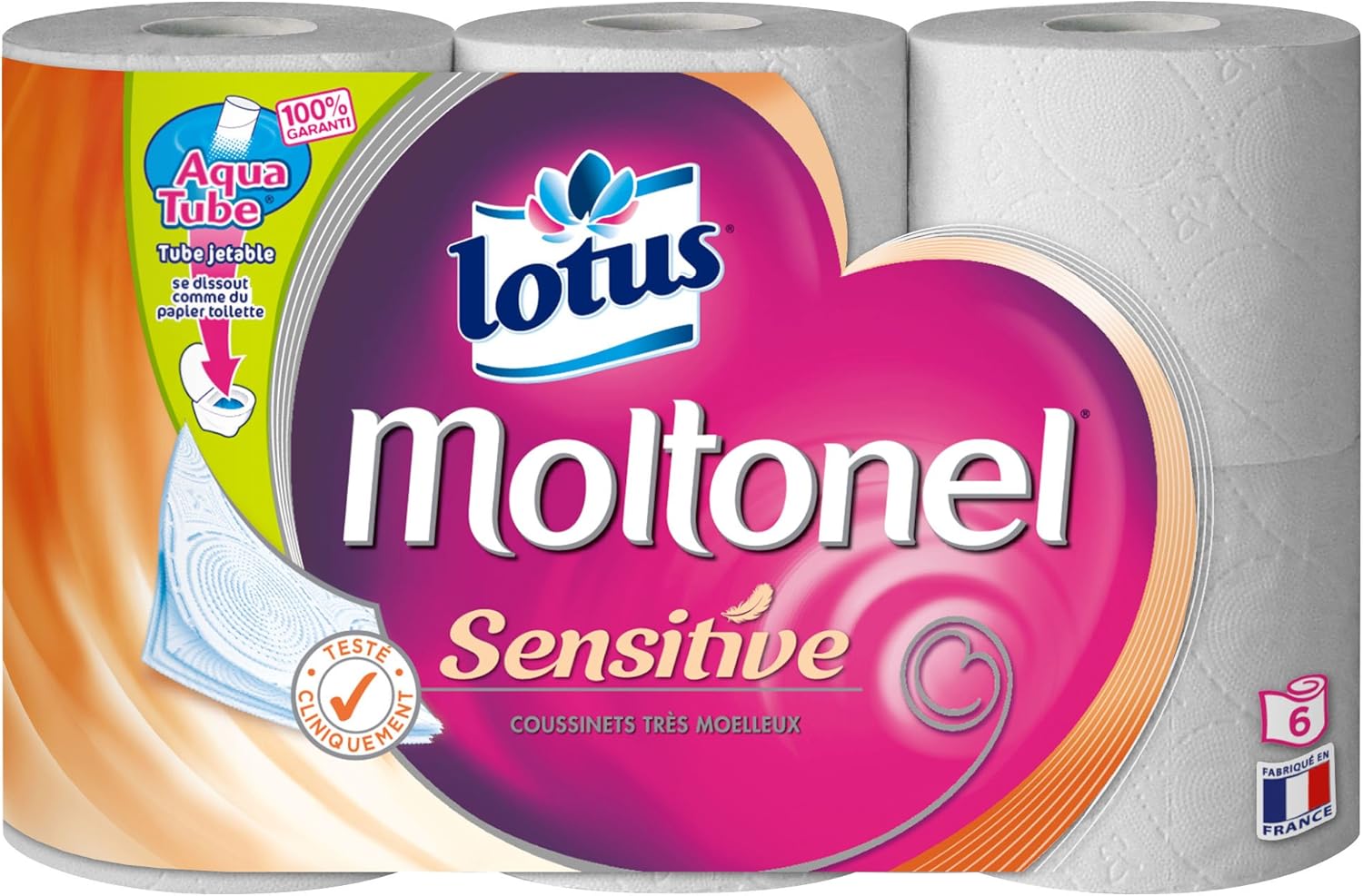 Lotus Moltonel Sensitive Aquatube Toilet Paper 3 Packs of 6 Rolls Each Amazon.co.uk Health