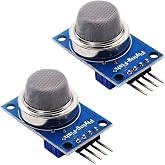 DIYables MQ2 Gas Sensor Module for Arduino, ESP32, ESP8266, Raspberry Pi - Smoke, LPG, Methane Detection, 2 Pieces, Tutorials Provided