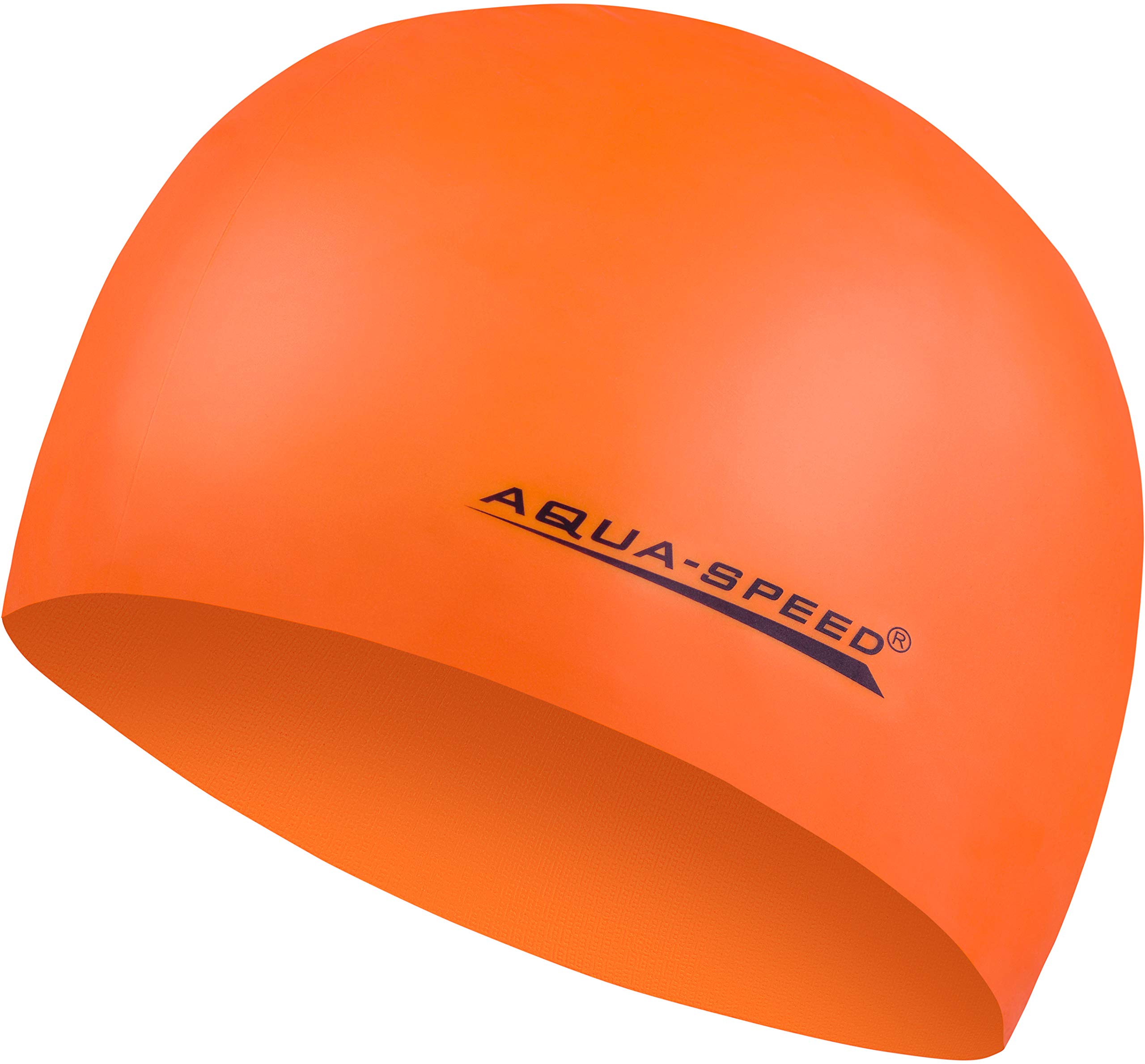 Aqua Speed MEGA Super-stretch swim cap | waterproof swimming cap | swimmer | sport | swimming | triathlon | silicone | Women & Man | Mega/Orange