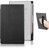 CoBak Case with Hand Strap for Remarkable Paper Pro Move 7.3" 2025 Released - Smart Auto Sleep/Wake Folio Lightweight Protective Cover with Built-in Pen Holder and Nibs Holder (Black)
