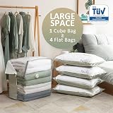 TAILI Extra Large Vacuum Storage Bags Cube 6 Jumbo Reusable Clothes Bedding view 2
