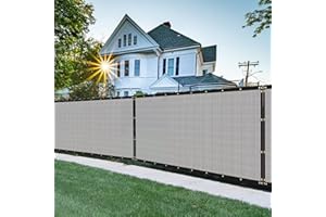 FLORALEAF 6'×20' Privacy Screen Fence Windscreen Mesh Shade Net Cover Heavy Duty Fencing 90% Blockage for Outdoor Wall Garden Yard Backyard