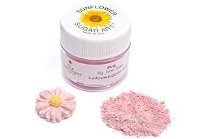 SUNFLOWER SUGAR ART Pink Petal Dust | Light Pink Matte Powder | Premium Decoration Dust for Cake Accessories | Sugar Fondant Powder | DIY Crafting | Non-Toxic | Pigmento Rosa | 4 Grams