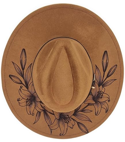 Hand-Embroided Mexican Fedora Hat, Straw with Floral Design  display picture 2