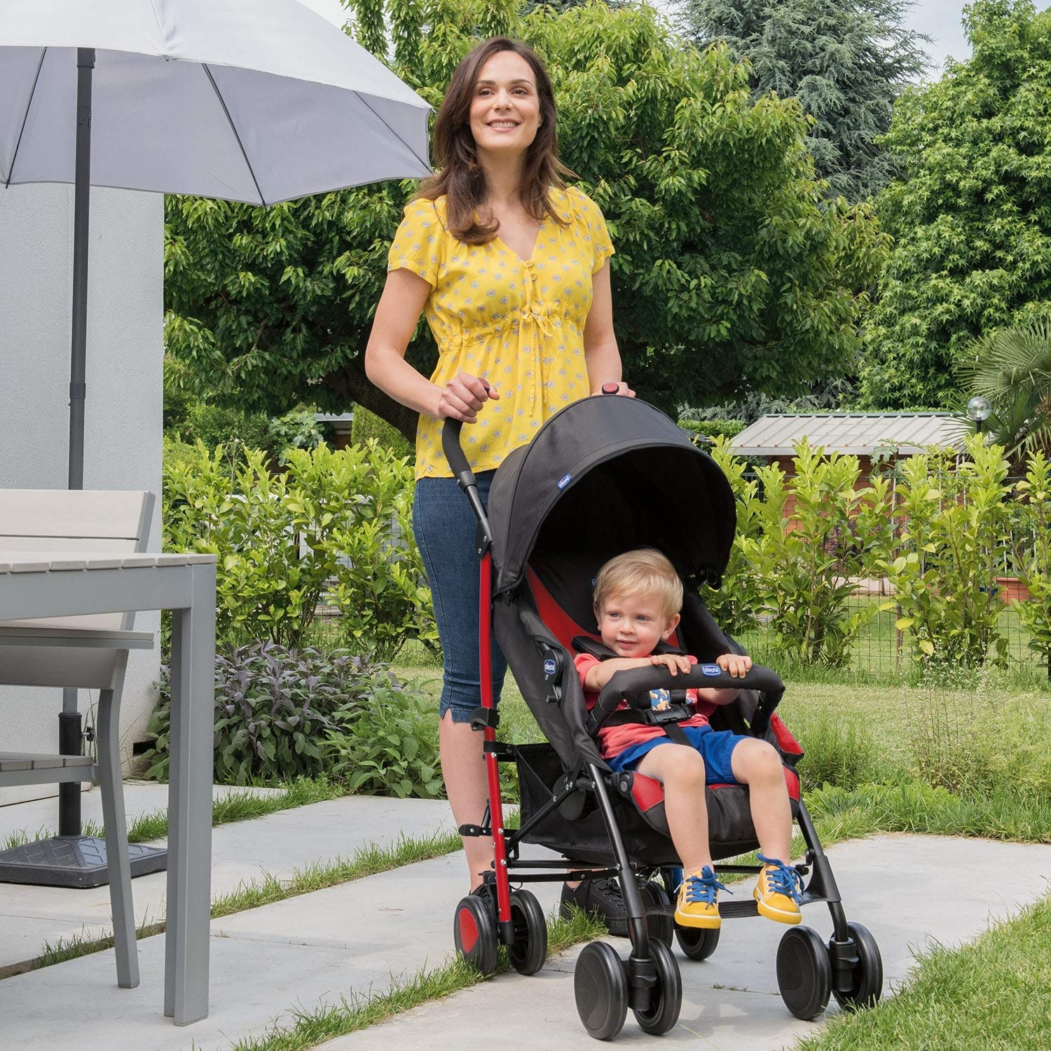 chicco echo stroller red