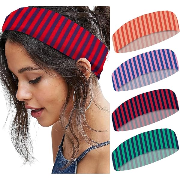 Fasce Per Capelli Donna Sportive - Set Da 7 Pezzi Elastiche Antiscivolo - Per Corsa, Yoga, Allenamento E Make Up - 3