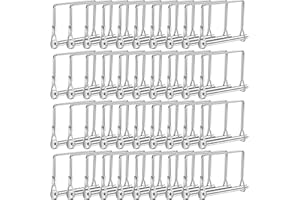 Aemygo 40 Pcs Square Coupler Pin 1/4 Inch Safety Shaft Locking Pin Wire Trailer Pin Carbon Steel Trailer Hitch for Farm Lawn Garden PTO Garden