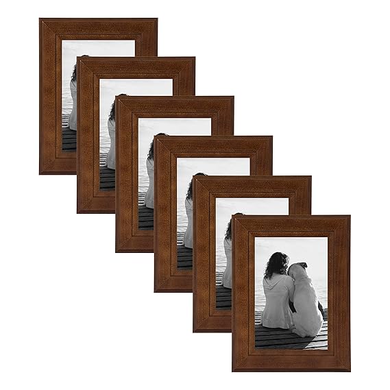DesignOvation Kieva Solid Wood Picture Frames, Espresso