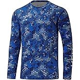 BASSDASH Men’s UPF 50+ Camo Long Sleeve Shirts Quick Dry Lightweight Performance Shirt for Outdoors Fishing Hiking