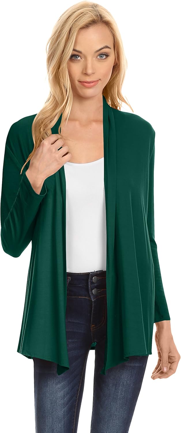 Simlu Open Front Cardigan Reg and Plus Size Lightweight Cardigans for