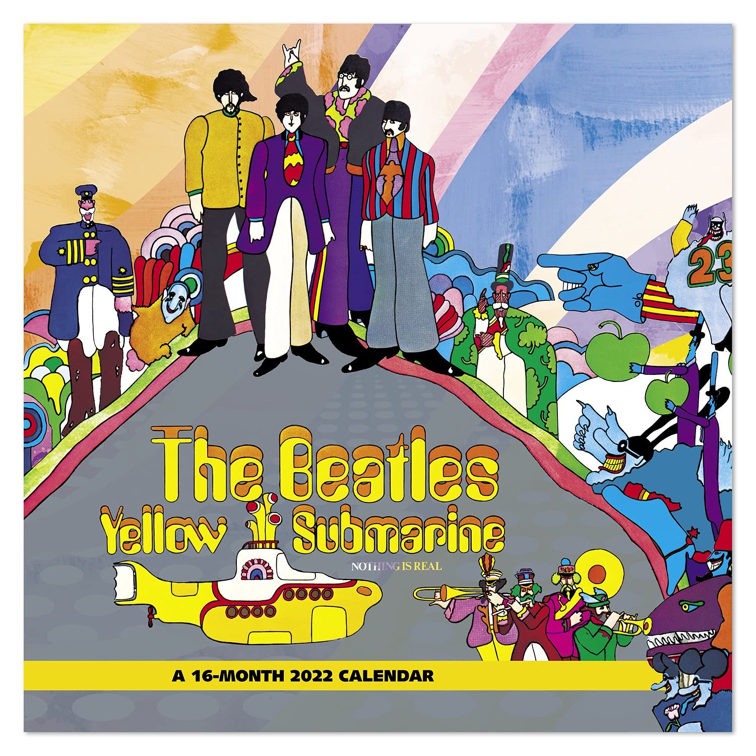 2022 The Beatles Yellow Submarine Wall Calendar, 12" x 12", Monthly (DDW18228)