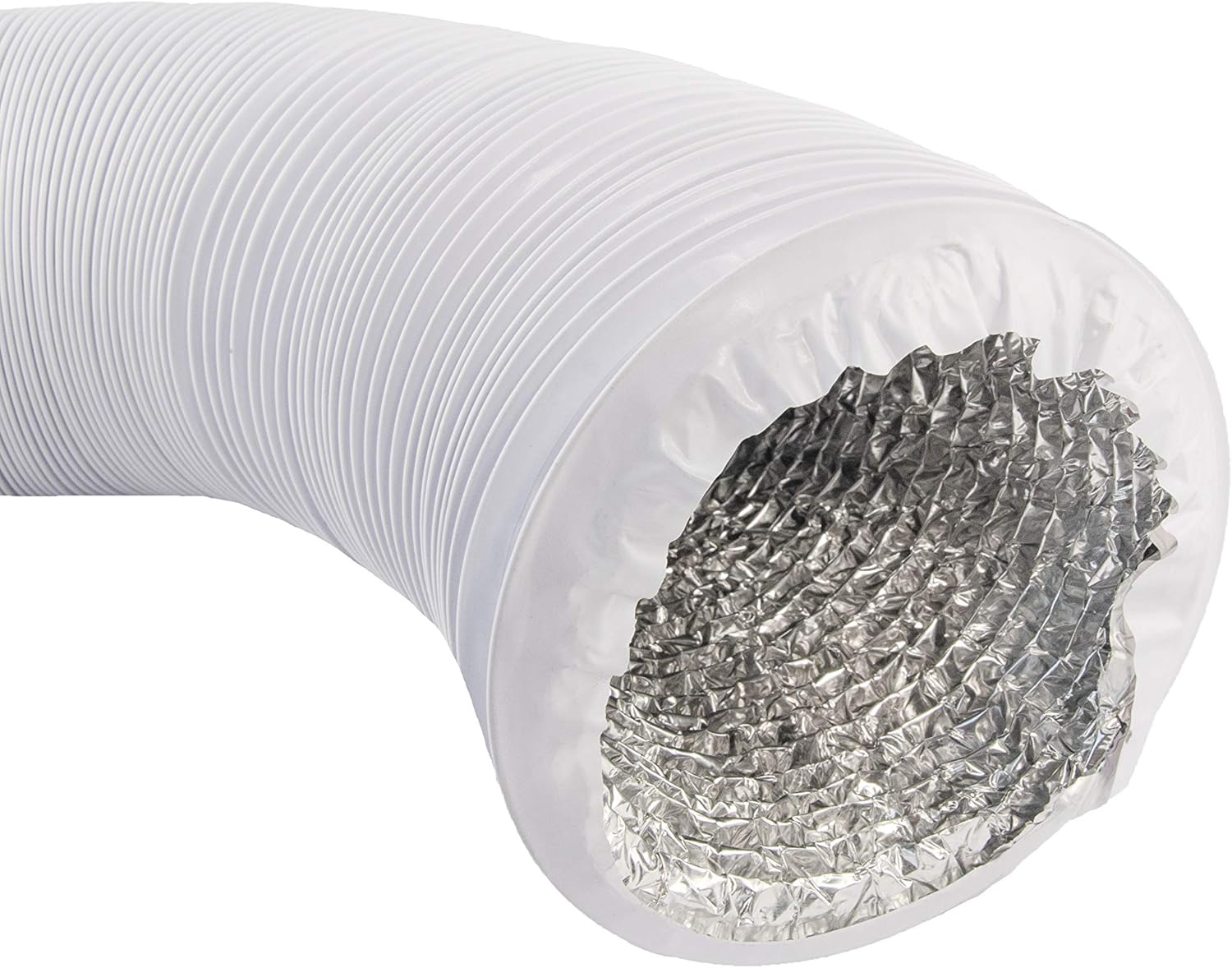 Exhaust Hose with Aluminium Inner Insulation and 2 Hose Clamps for