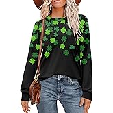 St. Patricks Day Shirts for Women: Irish Shamrock T Shirt Clovers St Patrick's Day Long Sleeve Tops