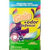 Gain + Odor Defense Super Fresh Blast Dryer Sheets, 15 Count (Pack of 1)