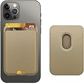 iLodn Magnetic Wallet Compatible with MagSafe for iPhone 17 16 15 14 13 12 Pro Max Air Plus Model, Mag 3 Safe Card Holder Stick on Accessories for Cell Phone & Case, Aureate