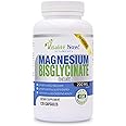 Magnesium Bisglycinate 200mg 100% Chelated - Max Absorption & Bioavailability, Fully Reacted & Buffered, No Laxative Effect - Sleep, Energy, Leg Cramps, Headaches - Non-GMO