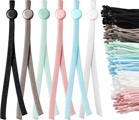 200 Stück Elastische Bänder Set - Mit Verstellbaren Schnallen Für Basteln & Nähen