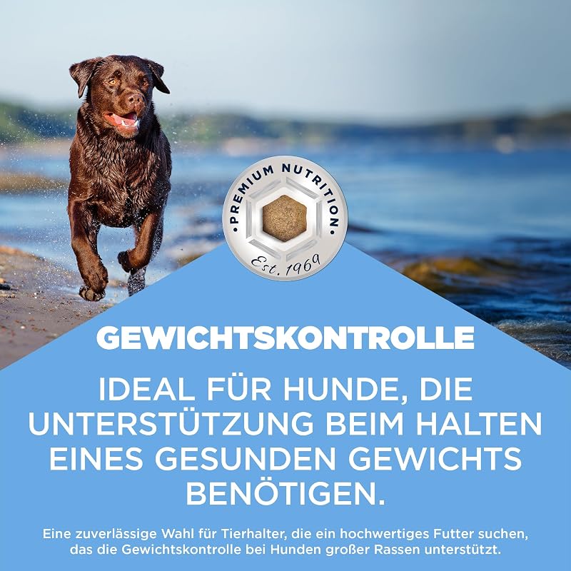 Weight Control Hundefutter mit Huhn für große Rassen, 15 kg