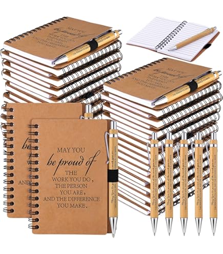 Inspirational Office Supplies 30 Sets Employee Appreciation Gifts - Inspirational Notebook, Pen & Sticky Note Bulk Pack Teacher Appreciation Gifts In Bulk