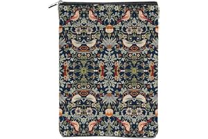 DHKG Vintage Bird Flower Leaf Book Sleeve Book Accessories Book Cover Book Protector Christmas Birthday Boss Day Book Lovers Gifts Bookish Book Club Gifts for Readers Women Librarian Coworker Mom