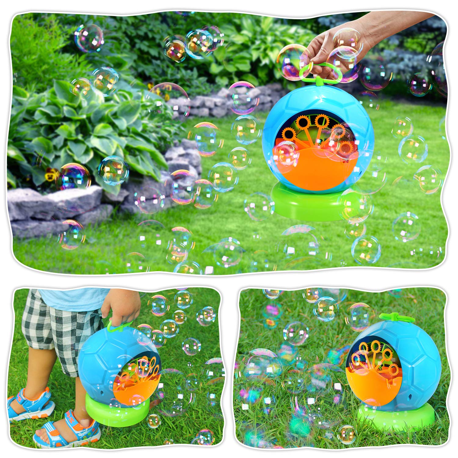 Geekper Upgraded Bubble Machine Automatic Durable Maker for Kids Over