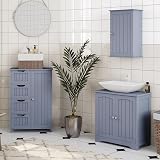 Yaheetech Under Sink Cabinet Freestanding 60x30x60 cm Gray view 3