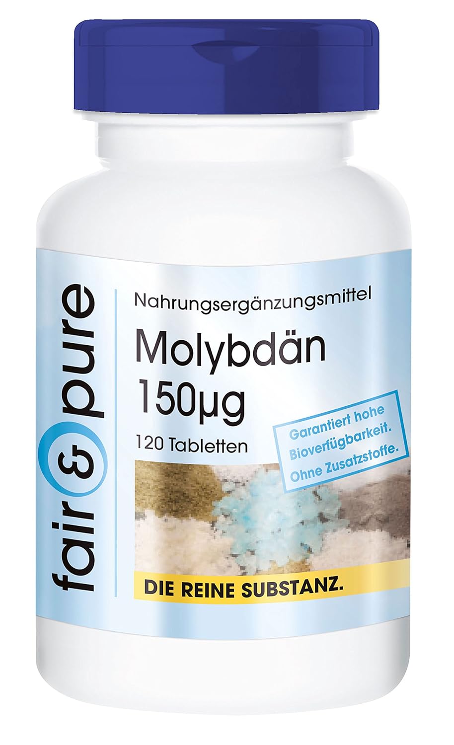 Molybdenum 150mcg, sodium molybdate, vegan, essential trace element