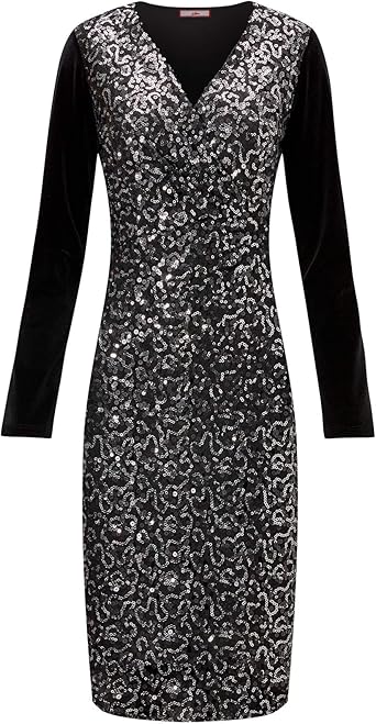 black wrap evening dress