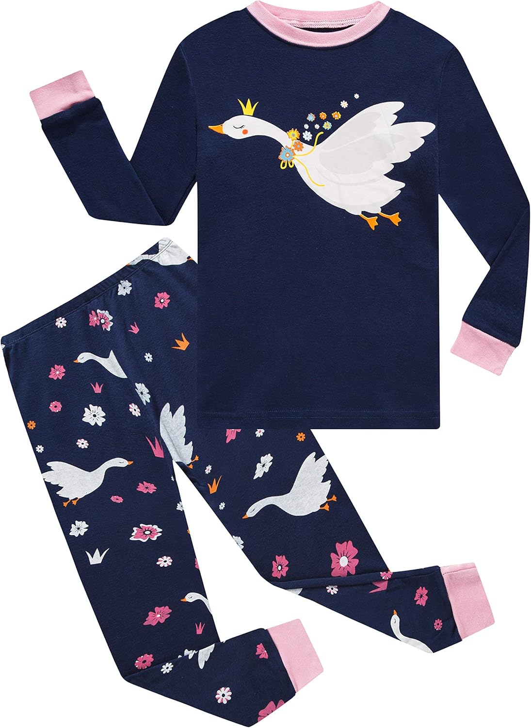 Joyond Pajamas Set for Girls Long Cotton Pajama Sets Toddler Kids Pjs for Girl Sleepwear Amazon