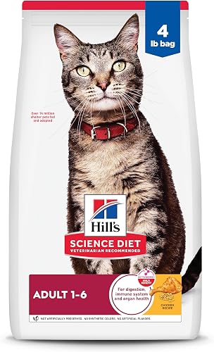 Hill's Science Diet alimento seco para gatos adultos de 1 a 6, pollo, 4 — Comida para gatos
