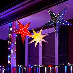 Red White and Blue Christmas Lights, 200 LED 66 FT