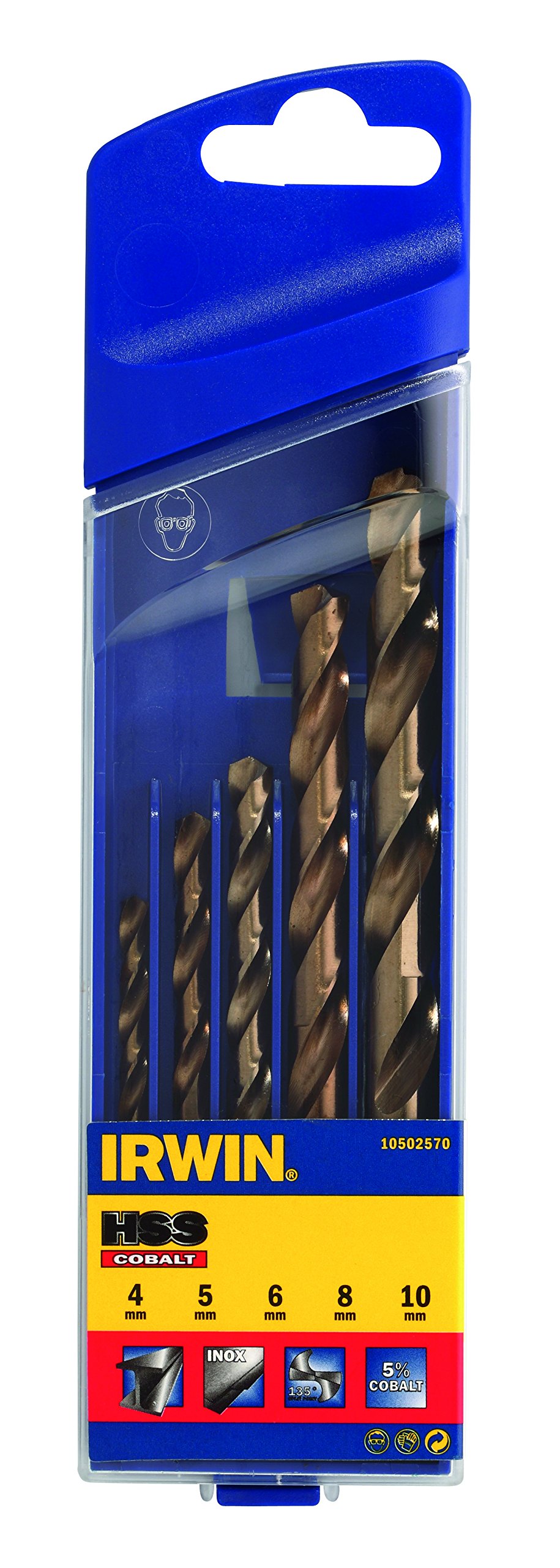 IRWIN 10502570 HSS Pro Cobalt Drill Bit Set (Pack of 5)