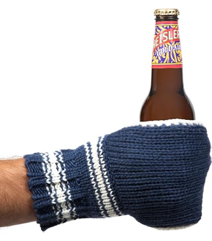 Guanti Birra Maglia Termica, Beer Mitten Regalo Gag, Mantieni Fredda La Bevanda E Calde Le Mani, Taglia Unica